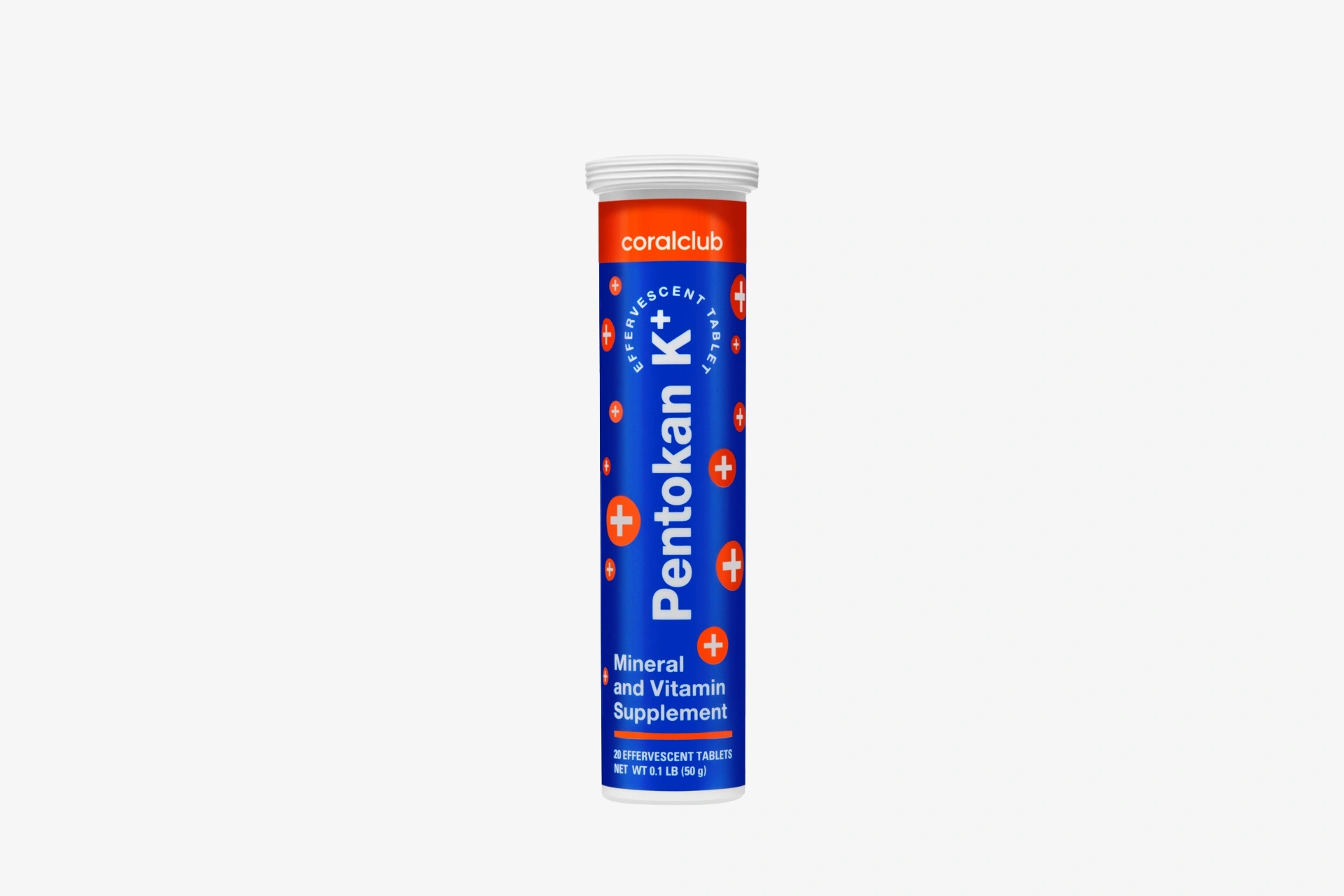 Pentokan K+ – complemento alimenticio con edulcorante. Peso neto: 50 g.