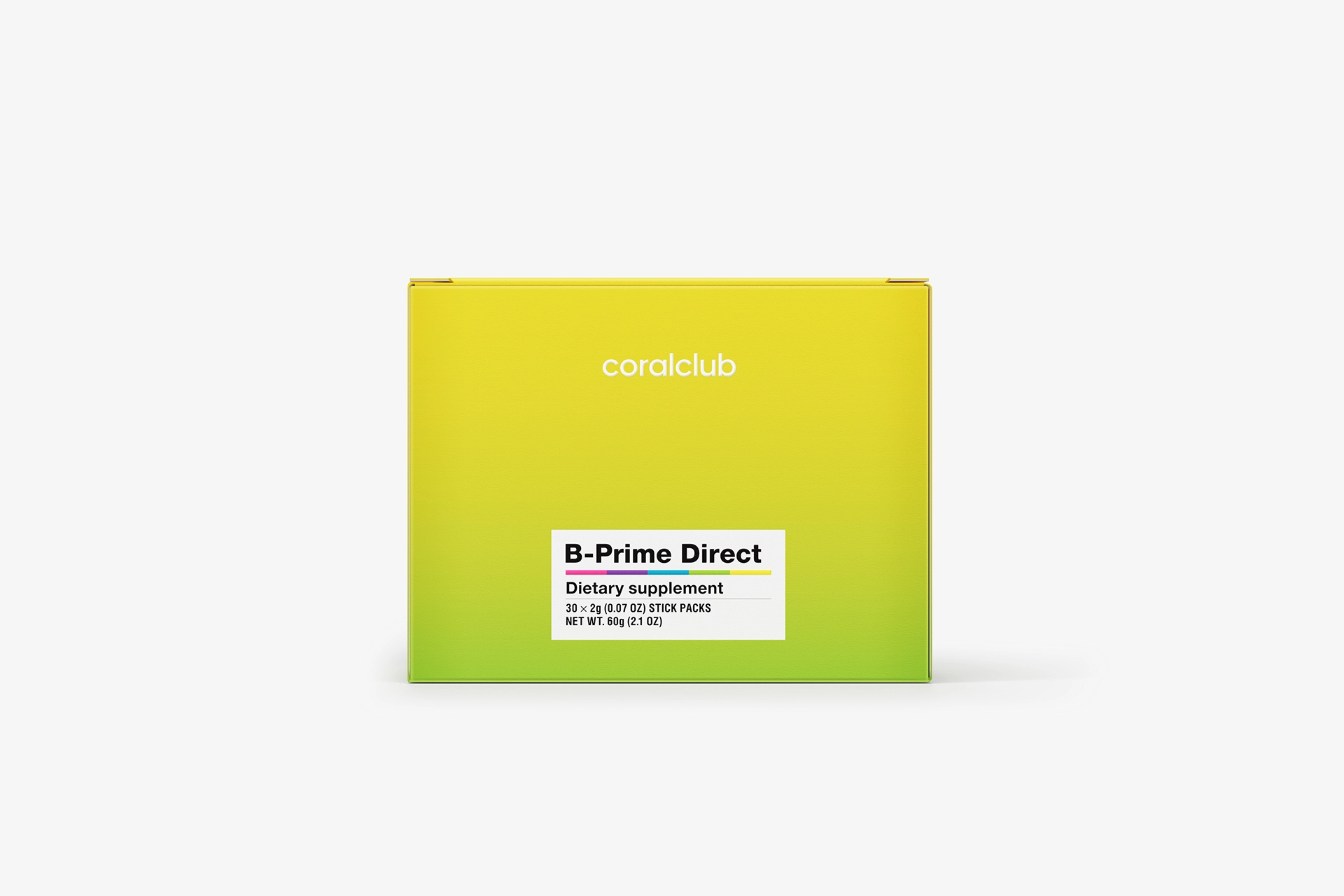 B-Prime Direct – complemento alimenticio con edulcorantes. Peso neto: 60 g