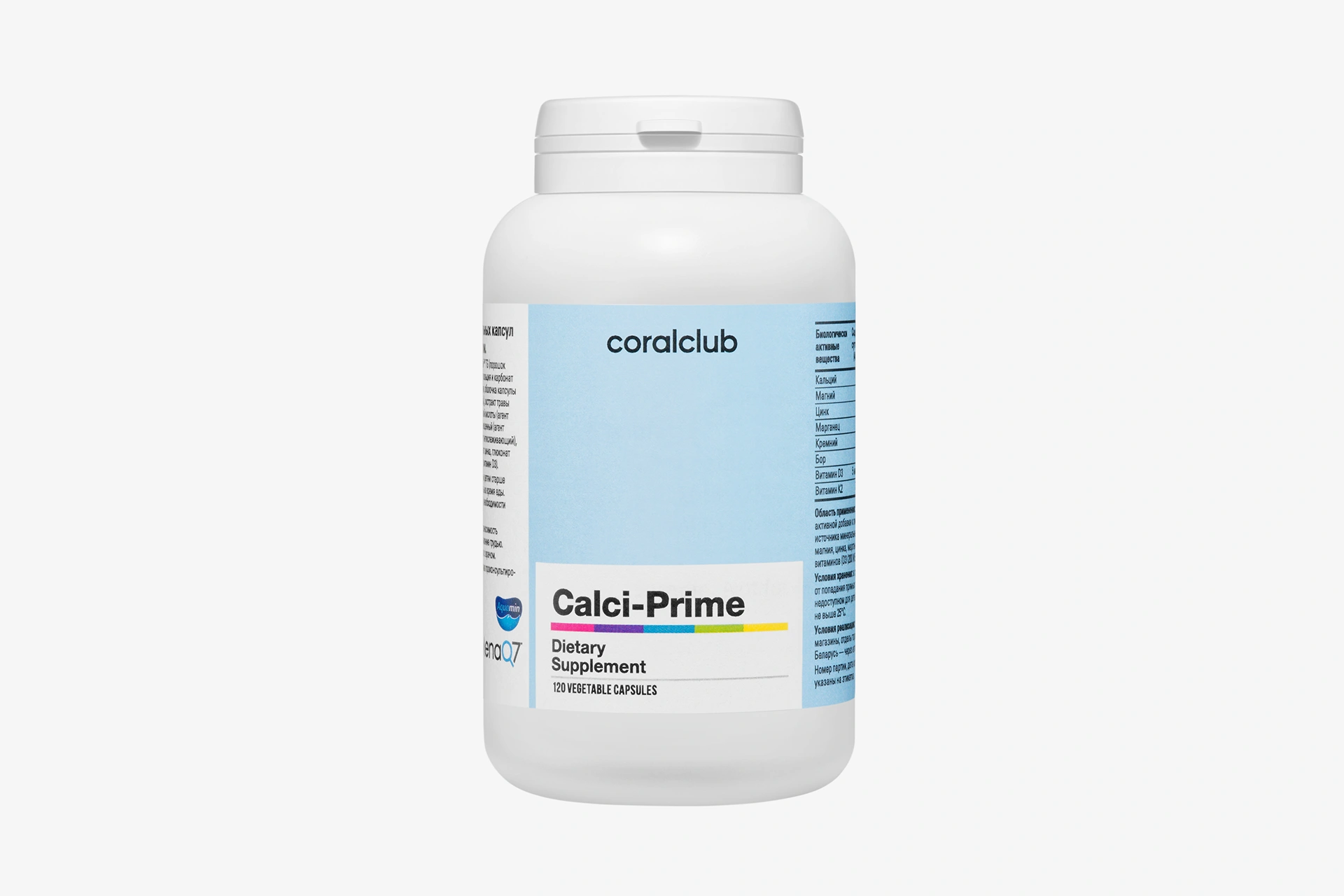 Calci-Prime – complemento alimenticio. Peso neto: 104 g