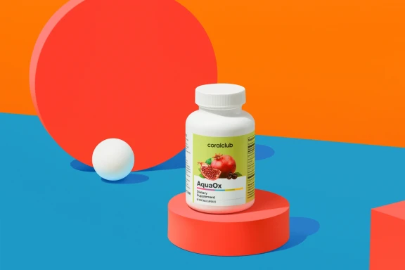 AquaOx – complemento alimenticio. Peso neto: 37 g
