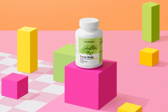 Coral Kelp – complemento alimenticio. Peso neto: 32 g.