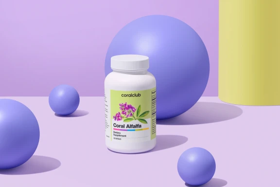 Coral Alfalfa – complemento alimenticio. Peso neto: 89 g 